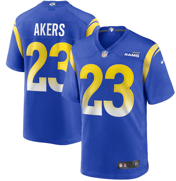 Men's Los Angeles Rams #23 Cam Akers 2020 Royal Vapor Limited Jersey
